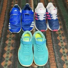KIDSスニーカー 3足 NIKE、adidas 15〜16cm