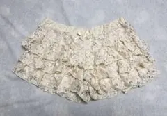 フリルキュロットミニスカート　y2k 姫ギャル　ロリー姫リズリサ系　総レース