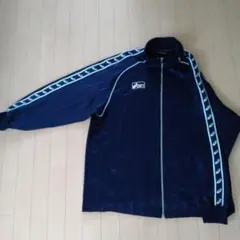 asics ジップアップジャケット ネイビー Oサイズ