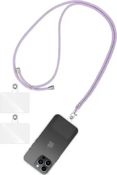 スマホ ストラップ ネック ストラップ 透明 ストラップ ホルダー 3枚入り