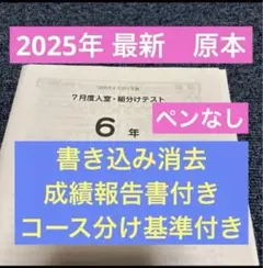 最新原本！2025年合格力判定サピックスオープンフルセット6年 全4回