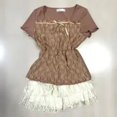 y2k 00s フェアリーグランジ　森ガール　姫カジ　コケットバレエコアレースのサムネイル