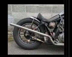 ワンオフ SR400 ショート菅 ドラッグパイプスラッシュカットマフラ