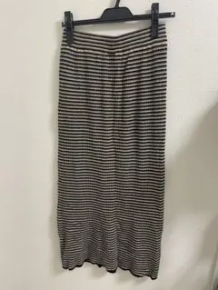 ニコアンド やわらかニットボーダースカート