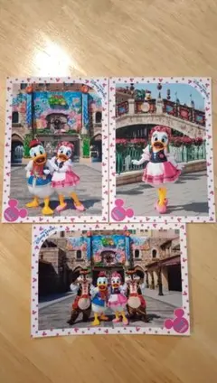 2009　ディズニーシー　スペシャルフォト　ドナルドデイジーチップデール　3枚