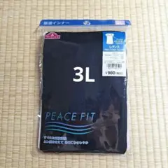 イオン　PEACE FIT 汗取りパッド付きフレンチ袖インナー除湿3L/ブラックのサムネイル