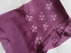 値下げ帯揚げ　正絹　絞り帯揚げ　紫　絞り