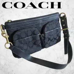 COACH ブラック ショルダーバッグ