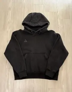 NIKE ACG 肉厚パーカー ロゴ刺繍 ブラック プルオーバーS