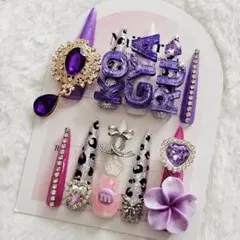 A34★キッズネイルチップ KOGYARU コギャルネイル