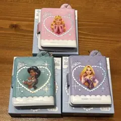 ミニアルバムキーチェーン　オーロラ ジャスミン　ラプンツェル　3個セット