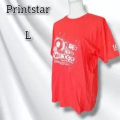 プリントスター 【L】 Tシャツ カットソー クルーネック プリント 半袖 夏