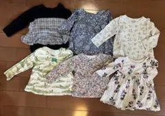 女の子 80cm 長袖カットソー　Tシャツ　まとめ売り　保育園　プティマイン