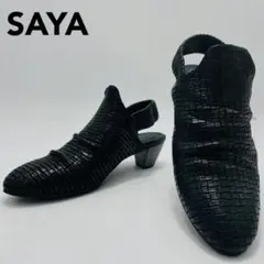 SAYA　サヤ　パンプス　バックストラップ　22.5cm　ブラックのサムネイル