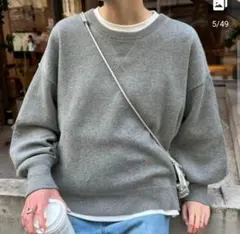 大人気【チャオパニックティピー】ニット セーター 　ボリュームスリーブ　グレー