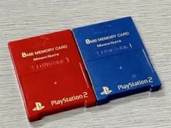 PS2 8MB メモリーカード 2色セット FUJIWORK 動作確認済み！