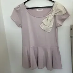 BE RADIANCE ペプラムトップス フリルリボン