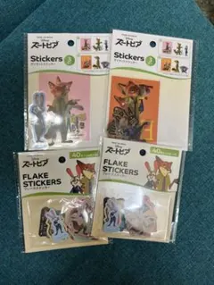 ズートピア フレークステッカー ダイカットステッカー　セリア　ニック　ジュディ