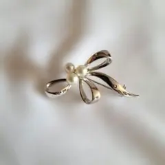 MIKIMOTO ミキモト リボンブローチ 宝石のサムネイル