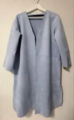 ノスタルジア ノーカラー ジャケット ブルー ＆.NOSTALGIA Mサイズ