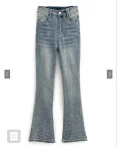 GRL ビジューデニムフレアパンツ【at2310】