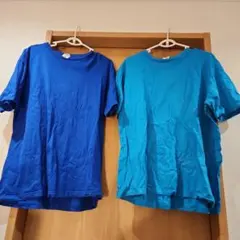 青と水色のTシャツセット