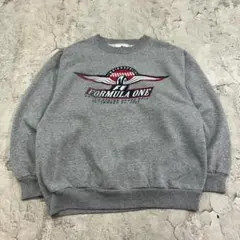 F1　インディアナポリスGP　トップス　長袖　スウェット　古着　杢グレー　M相当