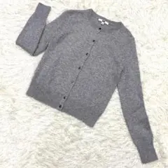 新品同様✨ユニクロ カシミヤ100% クルーネックカーディガン（グレー・M相当）