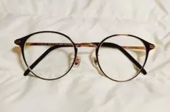 Zoff目元に華やかさをプラスするメタルフレーム中顔面短縮みえメガネ ブラウン