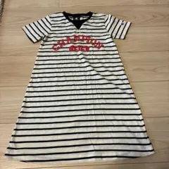 Champion ストライプ 半袖ワンピース 120