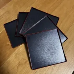 角膳 5枚セット 黒塗り 盆 トレーのサムネイル
