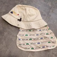 【記名あり】車プリント 日よけバケットハット　54cm