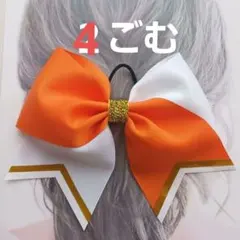 黄色×青×金チアダンスリボンヘアゴムおひとつ☆ - メルカリ