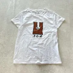 ロゴス〔L〕グラフィックTシャツ 半袖 プリント 刺繍 環境 白T トップス