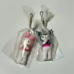 サンリオキャラクターズ　ミニチュアチャーム〜ライブキャラクター　マイメロ＆クロミ