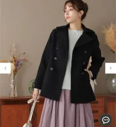 新品未使用 タグ付き Tiaclasse コート M 黒 ブラック オンワード