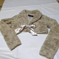 ベージュ ファー ジャケット Mサイズ