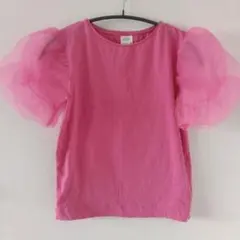 ZARA キッズ パフスリーブ Tシャツ ピンク 164cmのサムネイル