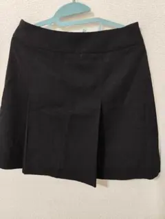 キッズ黒いタイトスカート 前スリット サイドファスナー