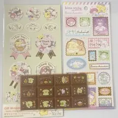 サンリオキャラクターズ 切手スタイル ポムポムプリン チョコブロックシール