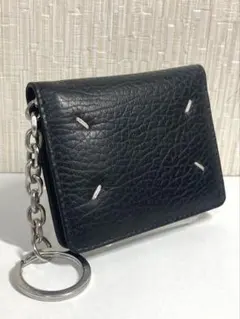 美品　メゾンマルジェラ　4ステッチ キーリング付き　カードケース　パスケース