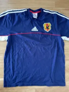 adidas JFA ロゴ ネイビー シャツ L サッカー日本代表　レトロ