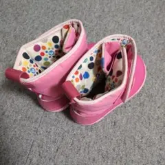 中古品 クロックス スノーブーツ ピンク　21 センチ