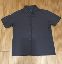 UNIQLO AIRism メンズ 半袖シャツ ダークグレー Sサイズのサムネイル