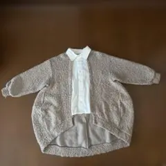 uniforme ボア素材 カーディガン風ジャケット