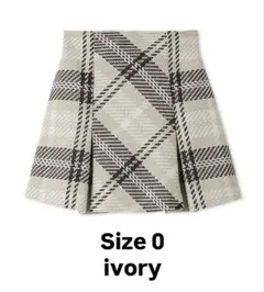 【新品未使用】snidel ロービングチェックミニスカート ivory