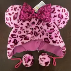 【新品】ミニー ファンキャップ ピンク　ヒョウ柄 ディズニー　レオパード
