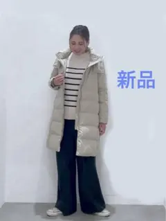 新品　ELURA エルーラ　エアサーマルスリムフードコート　グレージュ　XL