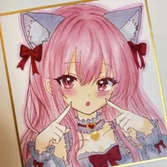 手描きイラスト オリジナル コピック ねこ耳 メイド A5サイズ - メルカリ