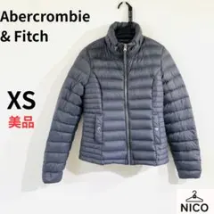 【極暖】アバクロンビー&フィッチ ダウンジャケット XS グレー ロゴパッチ付のサムネイル